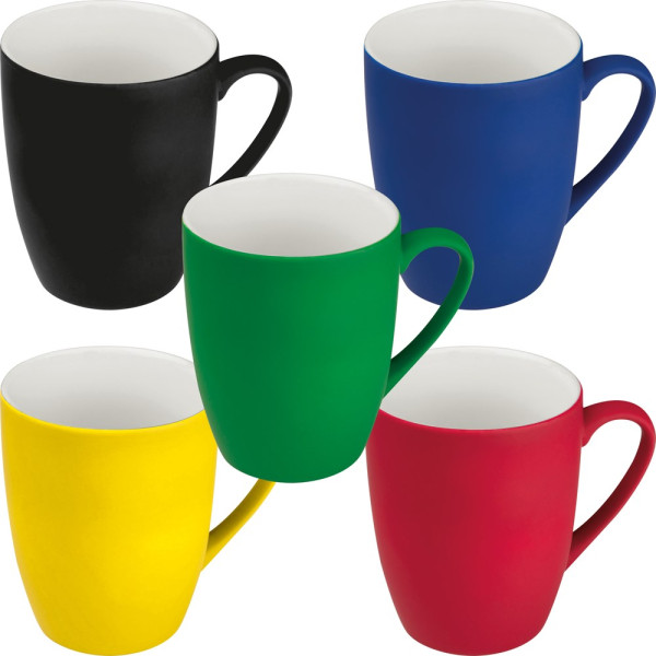 Tasse aus Porzellan, außen gummiert, 300ml JUDYTA