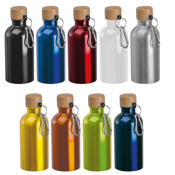 Edelstahltrinkflasche mit Karabiner, 400ml MARILYN