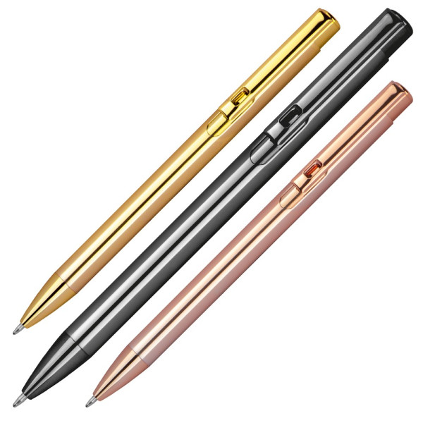 Druckkugelschreiber aus Aluminium in Metallic Farben MELANIA