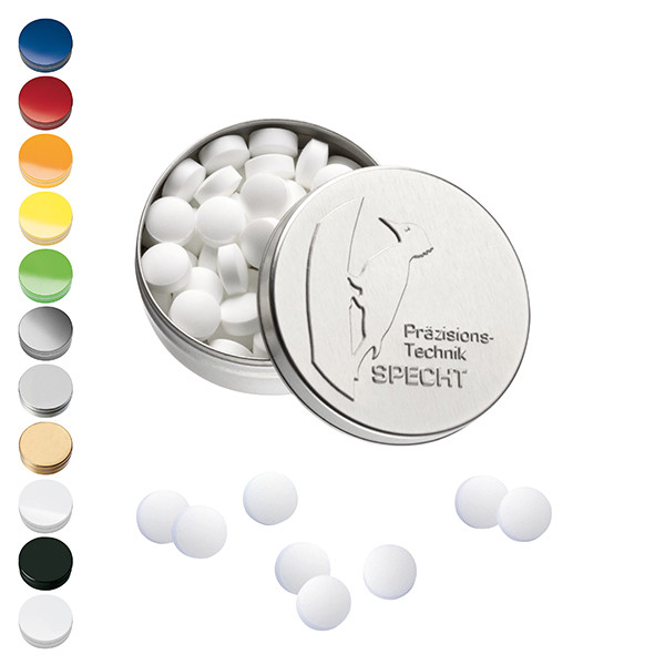 XS-Prägedose mit Pfefferminzpastillen