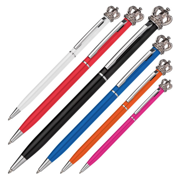 Kugelschreiber aus Metall mit Krone DYLAN