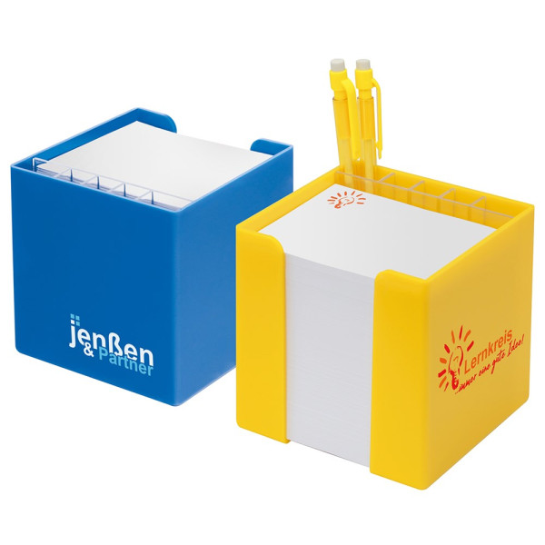 Zettelbox mit Köcher 