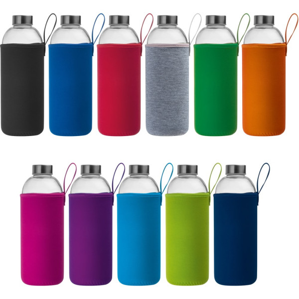 Trinkflasche aus Glas mit Neoprenüberzug, 1.000ml JESSICA