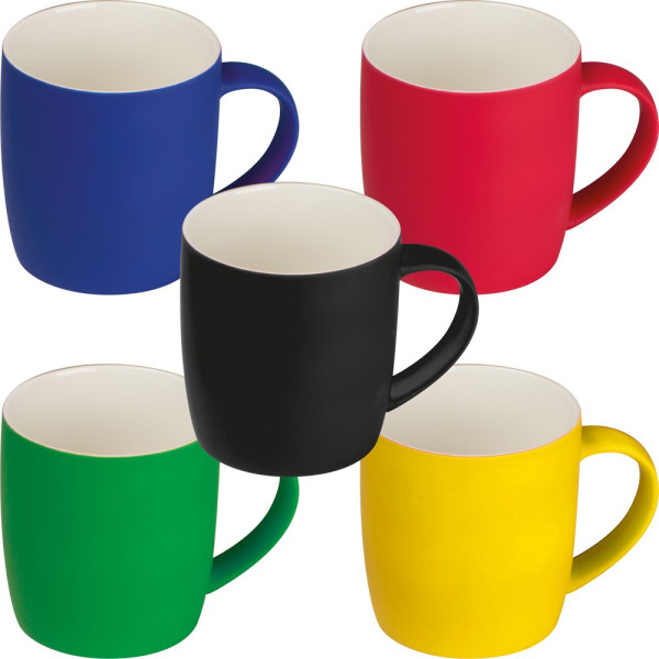 Tasse aus Porzellan, außen gummiert, 300ml ULF